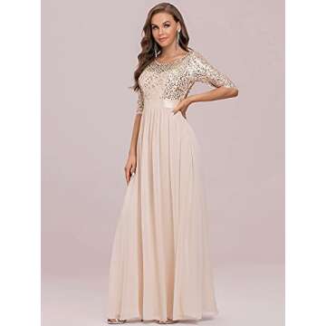 Elegant Ever-Pretty Sequin Evening Dress for Women