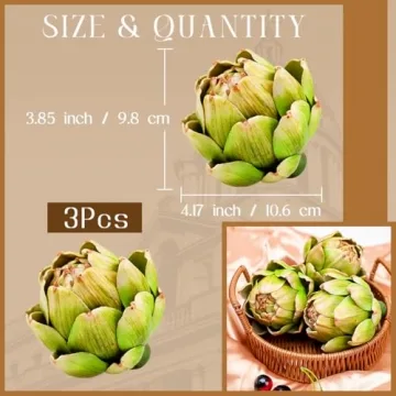 Meiwlong Realistic Faux Artichokes for Home Decor