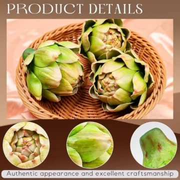Meiwlong Realistic Faux Artichokes for Home Decor