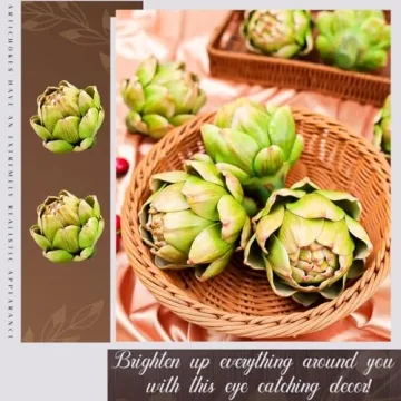 Meiwlong Realistic Faux Artichokes for Home Decor