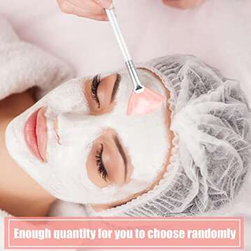 Patelai 14 Pieces Fan Brushes Facial Applicator Brush Soft Fan Brushes Acid Applicator Brush Cosmetic Makeup Applicator Tools for Mud Cream (Pink)