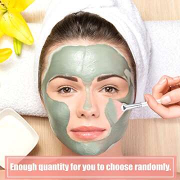 Patelai 14 Pieces Fan Brushes Facial Applicator Brush Soft Fan Brushes Acid Applicator Brush Cosmetic Makeup Applicator Tools for Mud Cream (Pink)