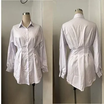 IyMoo Women's Sexy Long Sleeve High Low Blouse Summer Top