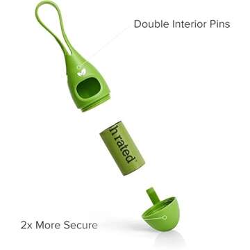 Earth Rated Dog Poop Bag Holder with Dog Poop Bags, Durable and Guaranteed Leakproof, Lavender Scent...