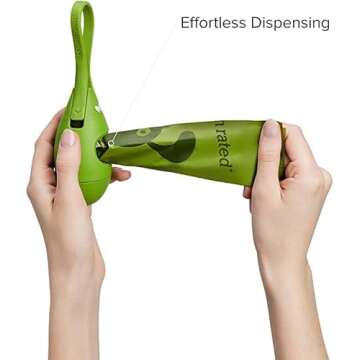 Earth Rated Dog Poop Bag Holder with Dog Poop Bags, Durable and Guaranteed Leakproof, Lavender Scented, 1 Dispenser and 15 Bags