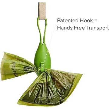 Earth Rated Dog Poop Bag Holder with Dog Poop Bags, Durable and Guaranteed Leakproof, Lavender Scented, 1 Dispenser and 15 Bags