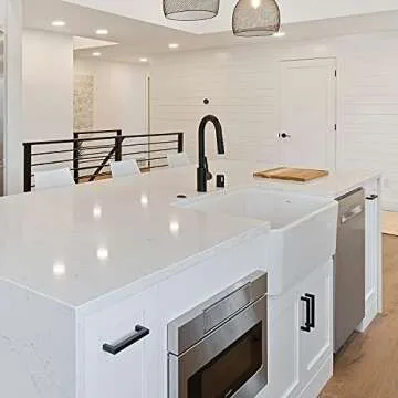 homdiy 30 Pack 3 Inch Black Cabinet Pulls Square Black Drawer Handles - Matte Black Kitchen Cabinet Hardware Bar Handles for Cabinets,Cupboard,Bathroom