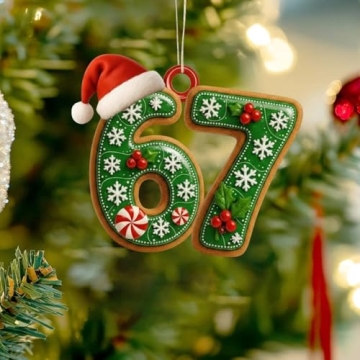 Funny 67 Meme Christmas Ornament 2025 - Unique Keepsake for Holiday Joy