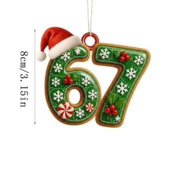 Funny 67 Meme Christmas Ornament for 2025 Cheerful Decor