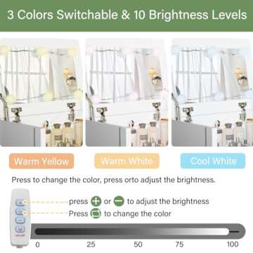 LTMEUTY Dresser with Mirror & Lights for Small Spaces