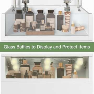 LTMEUTY Dresser with Mirror & Lights for Small Spaces