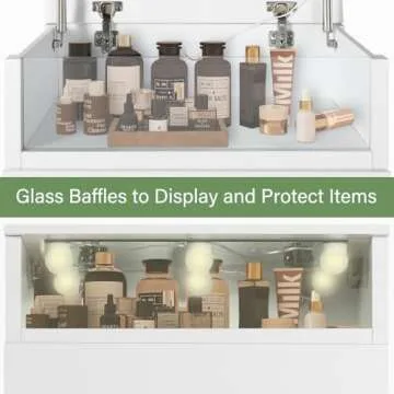 LTMEUTY Dresser with Mirror & Lights for Small Spaces