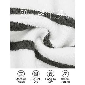 ZESICA Women's Striped Sweater Cozy and Stylish Pullover