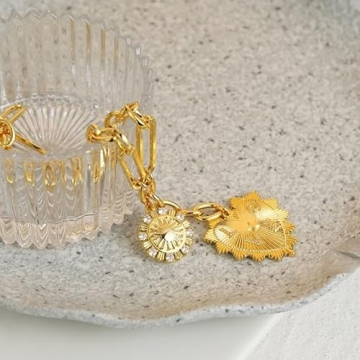 OTEGEGX Heart Necklace: Chunky Gold Pendant for Women