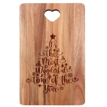 Christmas Gift for Her Women Charcuterie Board Kitchen Decor Tray Wooden Cutting Boards Xmas Decorat...