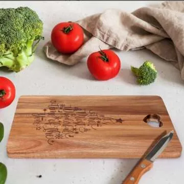 Christmas Gift for Her Women Charcuterie Board Kitchen Decor Tray Wooden Cutting Boards Xmas Decorations Holiday Platter Present Ideas for Wife Mom Wood Decorative Christmas Tree Cheese Board