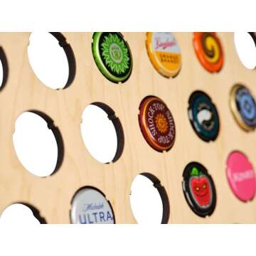 All 50 States Beer Cap Map - New Jersey Beer Cap Map - Semi-glossy Maple Wood - Skyline Workshop - Great Christmas gift!