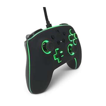 PowerA Enhanced Nintendo Switch Controller Wired - Spectra, 8 Colors LED Wired Pro Controller for Switch, Programmable Gaming Buttons, Detachable 10ft USB Cable, 3.5mm headphone jack, Officially Licensed by Nintendo