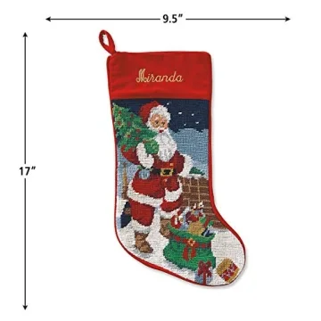 Lillian Vernon Personalized Needlepoint Christmas Stocking
