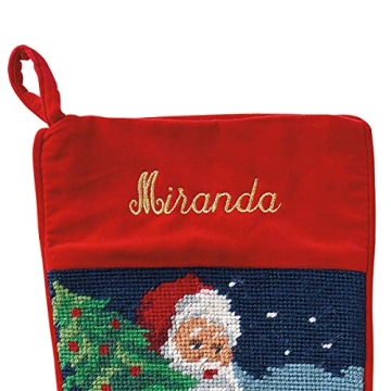 Lillian Vernon Personalized Needlepoint Christmas Stocking