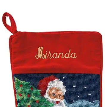 Lillian Vernon Personalized Needlepoint Christmas Stocking