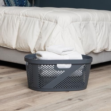 Mind Reader 40L Stylish Laundry Basket for Small Spaces
