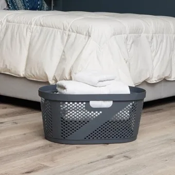 Mind Reader 40L Stylish Laundry Basket for Small Spaces