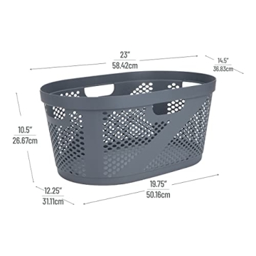 Mind Reader 40L Stylish Laundry Basket for Small Spaces