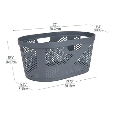 Mind Reader 40L Stylish Laundry Basket for Small Spaces