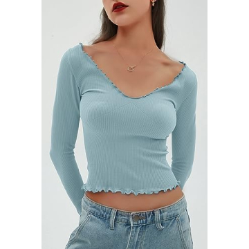 CHYRII Womens Long Sleeve Tops - Stylish Comfort for Fall