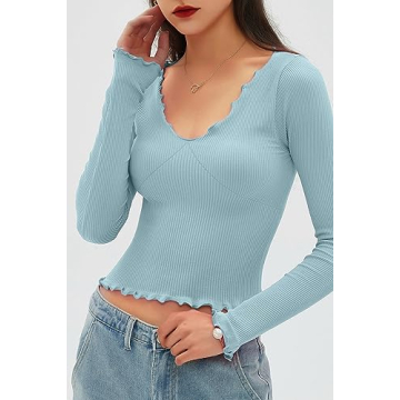 CHYRII Womens Long Sleeve Tops - Stylish Comfort for Fall