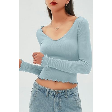 CHYRII Womens Long Sleeve Tops - Stylish Comfort for Fall