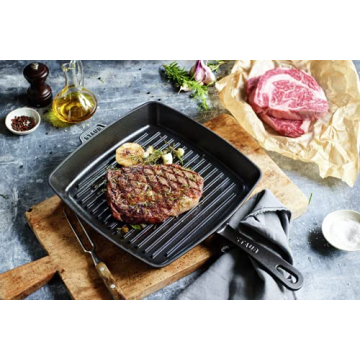 Staub 12" Cast Iron Grill Pan - Premium Cooking Essentials