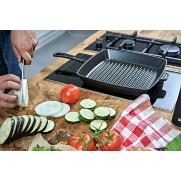 Staub 12" Cast Iron Grill Pan - Premium Cooking Essentials