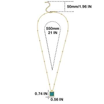 FRUMOS Dainty Layered Choker Necklace 18K Gold Plated Y Pendant Necklace Multilayer Adjustable Layer...