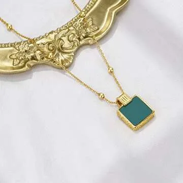 Chic FRUMOS 18K Gold Plated Layered Necklace for Women