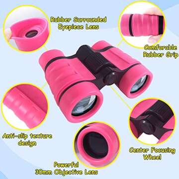 ESSENSON Binoculars for Kids Toys Gifts for Age 3-12 Years Old Boys Girls Kids Telescope Outdoor Toy...