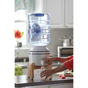 Primo Ceramic Countertop Water Jug Dispenser/Crock with Stand, Water Dispenser for 5 Gallon Bottle