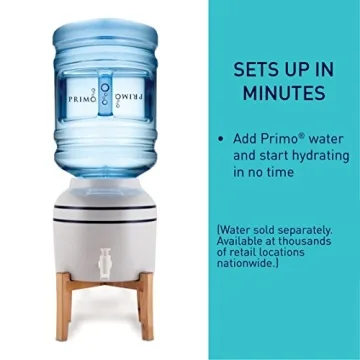 Primo Ceramic Countertop Water Jug Dispenser/Crock with Stand, Water Dispenser for 5 Gallon Bottle