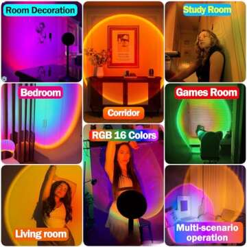 QUIGO Sunset Lamp - App Controlled Color Changing Light