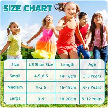 Eyean Kids Athletic Crew Socks 6 Pairs 6-8 Years White