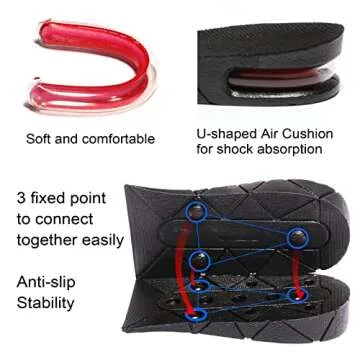 Wilcomft Height Increase Insoles for Men and Women