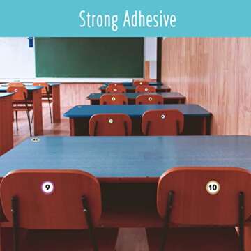 480 PCS Polka Dot 1-40 Numbers Stickers for Office, Classroom, Organizing (Each Measures 1" in Diameter)