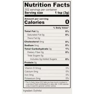 Anthony's Confectioner's Erythritol Powder, 2 lb, Non GMO, Sweetener, Zero Calorie, Keto & Paleo Friendly