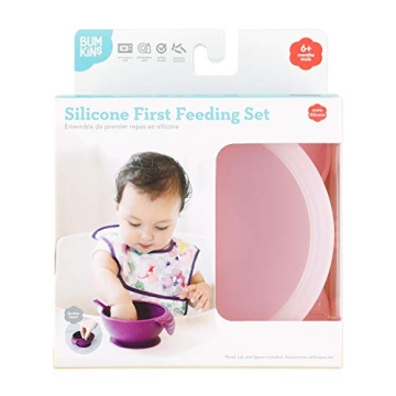 Bumkins Baby Bowl Silicone Feeding Set for Toddlers