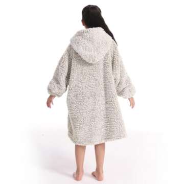 Cozy Sherpa Wearable Blanket Hoodie - Ultimate Comfort for All