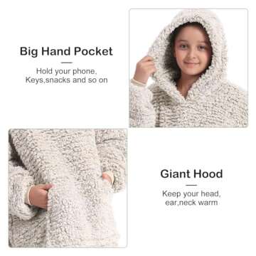 Cozy Sherpa Wearable Blanket Hoodie - Ultimate Comfort for All