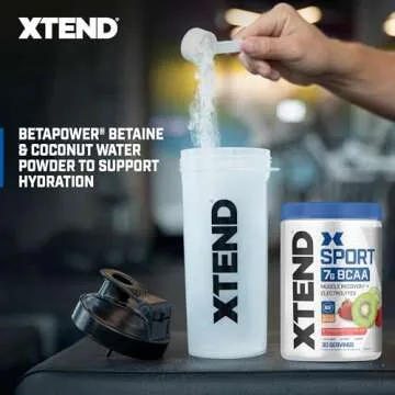 XTEND Sport BCAA Powder Strawberry Kiwi Splash - Electrolyte Powder for Recovery & Hydration with Amino Acids - 30 Servings