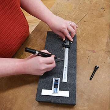 FastCap Long Nosed Pattern Marker, Silver - Precision Marking Tool with 1-1/8" Fine Tip, Permanent Waterproof Ink - 04250