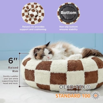 Lesure Donut Bed for Small Dogs & Cats - Cozy Design